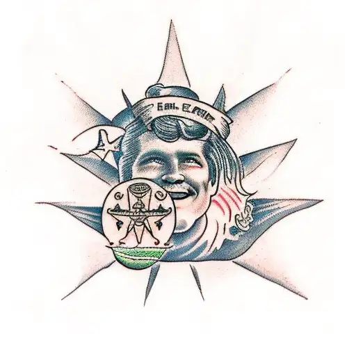 heaven and earth tattoo design idea