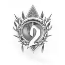 laurel wreath below knee tattoo design idea