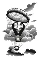 parachute tattoo design idea