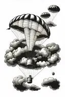parachute tattoo design idea