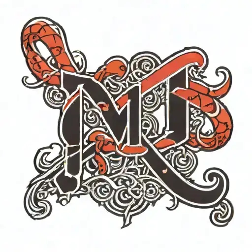 ambigram of "M & M" tattoo design idea