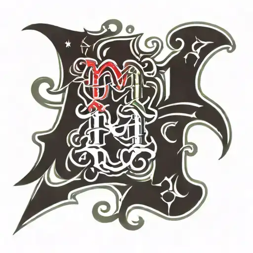 ambigram of "M & M" tattoo design idea