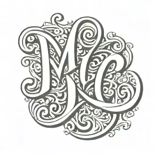 ambigram of "M & M" tattoo design idea