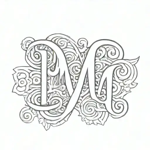ambigram of "M & M" tattoo design idea