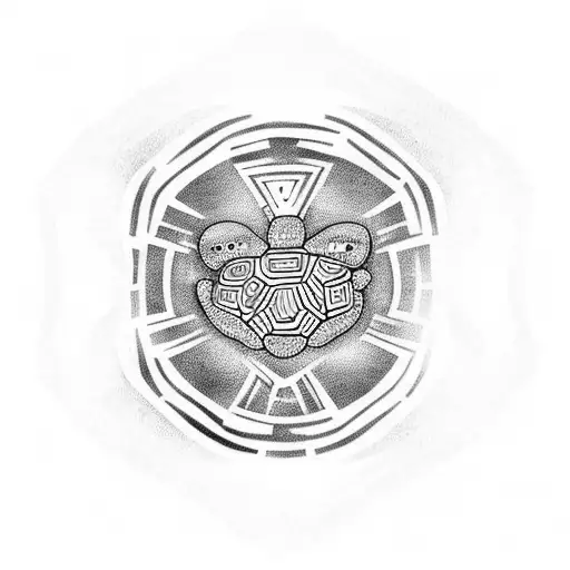 Mexican turtle tattoo design idea