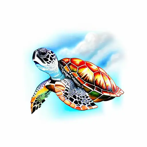 3 sea turtles Cabo San Lucas tattoo design idea