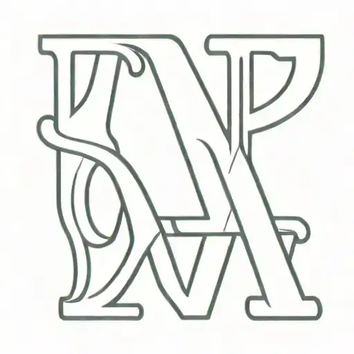 ambigram of "M & M" tattoo design idea