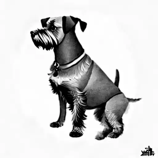 a schnauzer tattoo design idea