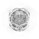 Mexican turtle tattoo design idea