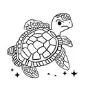 Mexican turtle tattoo design idea