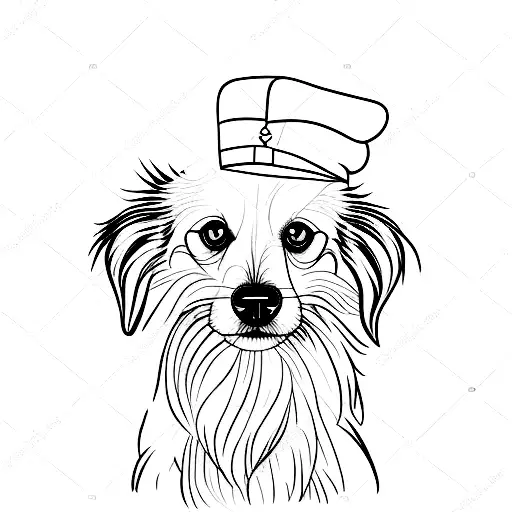 papillon dog tattoo design idea