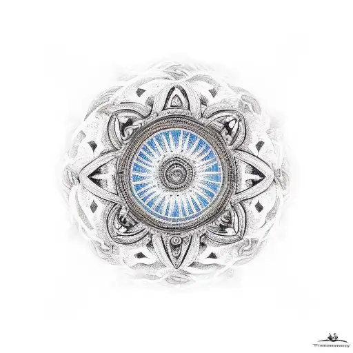 Trinacria surrounded by mandala tattoo design idea