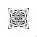 Trinacria symbol surrounded by intricate mandala patterns tattoo design idea