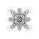 Trinacria surrounded by mandala tattoo design idea