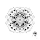 Trinacria surrounded by mandala tattoo design idea