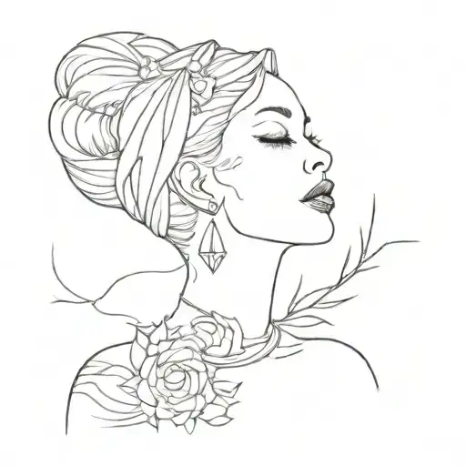 throat queens tattoo design idea