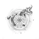 Black belt jiu-jitsu tattoo design idea