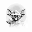 Yoda and "train yourself to let go of everything you fear to lose tattoo design idea