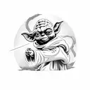 Yoda and "train yourself to let go of everything you fear to lose tattoo design idea