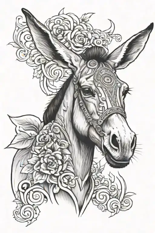 mule tattoo design idea