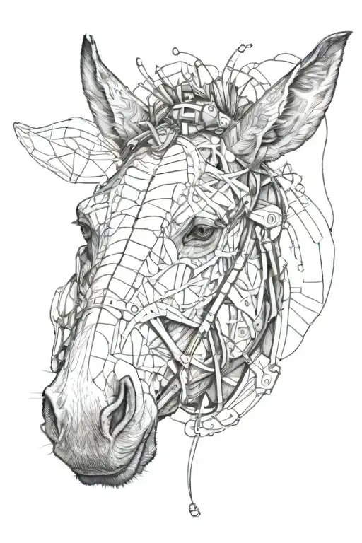 mule tattoo design idea