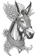 mule tattoo design idea