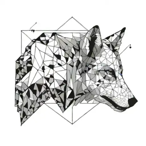 medicine wolf loneliness tattoo design idea