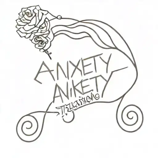 anxiety overthinking mental health tattoo design idea