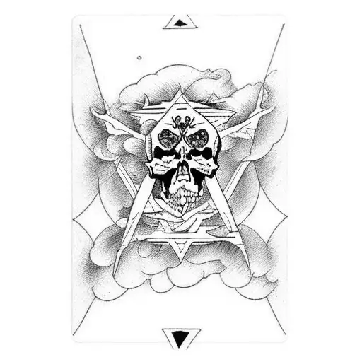 death tarot tattoo design idea