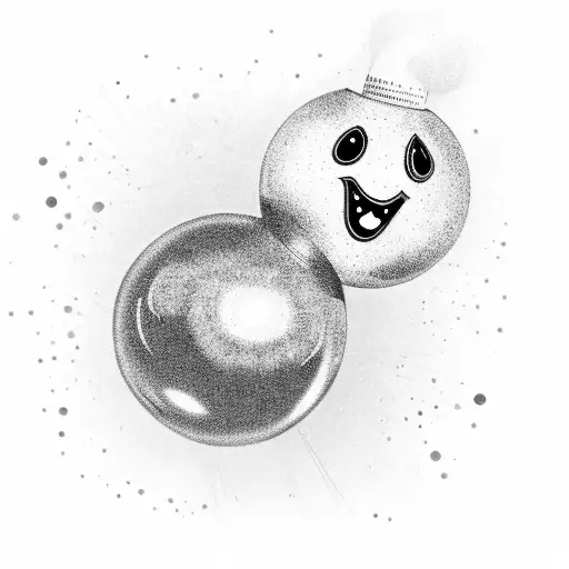 discoball ghost tattoo design idea