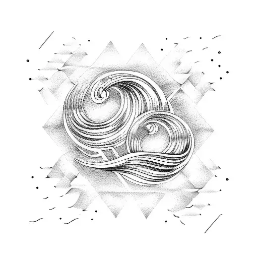Ocean Wave tattoo design idea