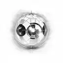 discoball ghost tattoo design idea