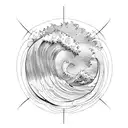 Ocean Wave tattoo design idea