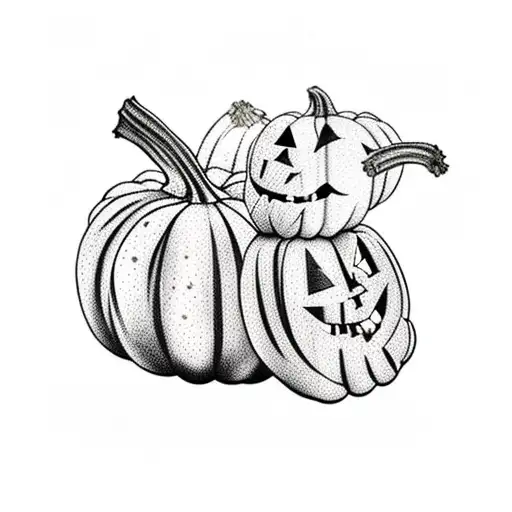 gummy bear holding a pumpkin  tattoo design idea