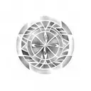 Three circles on a horizontal line tattoo design idea