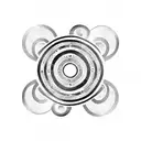 Three circles on a horizontal line tattoo design idea