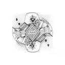 Spanish playing cards  tattoo design idea