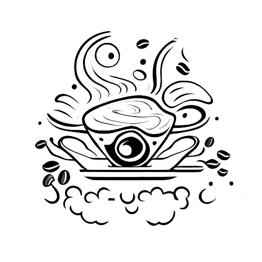 espresso, pistachio, takin live with a smile tattoo design idea