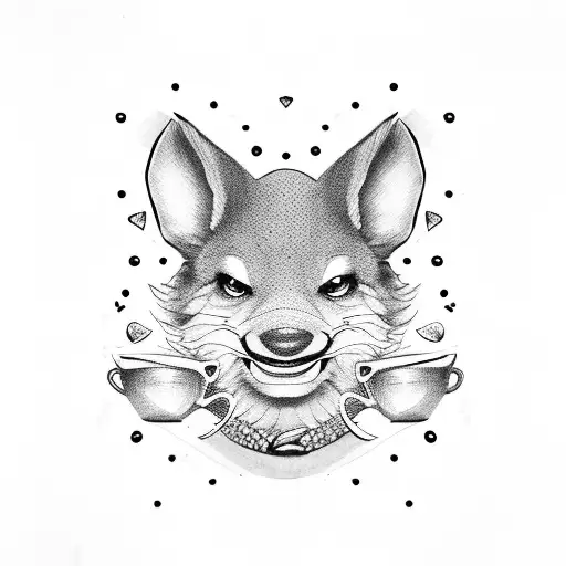 espresso, pistachio, takin live with a smile tattoo design idea