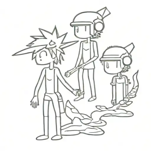 the twins from terraria tattoo design idea