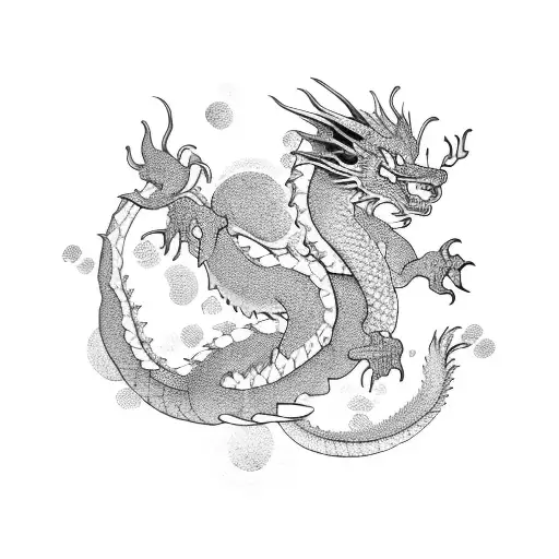 Dragon de tierra horóscopo chino tattoo design idea
