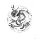 Dragon de tierra horóscopo chino tattoo design idea