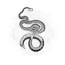Snake envolving a globe tattoo design idea