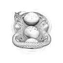orphic egg snake around globe tattoo design idea