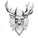 dead deer tattoo design idea