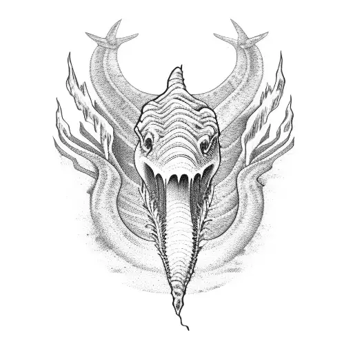 loch ness monster tattoo design idea