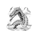 loch ness monster tattoo design idea