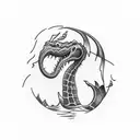 loch ness monster tattoo design idea