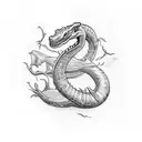 loch ness monster tattoo design idea