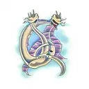 loch ness monster tattoo design idea